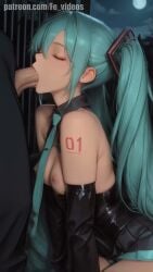 1girls 1girls1boy ai_generated animated animation beautiful blowjob blowjob_face breasts cum cute cute_face deepthroat female fevideos hatsune_miku hi_res highres licking_penis naked nude original_character sex small_breasts smooth_skin straight sucking sucking_penis tagme video