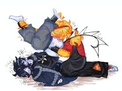 artist_request elliot_(forsaken) forsaken_(roblox) licking_pussy nonbinary_(lore) roblox roblox_game robloxian tagme trembling two_time