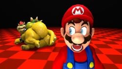2boys 3d_(artwork) anthro ass big_butt bowser bowser_fart_gif bracelet clothing collar digital_media_(artwork) dragon dragon_koopa duo fat fat_ass fat_male gay grin hat headgear headwear hi_res huge_butt human human_male jewelry kanebrentkoopa king_koopa koopa looking_at_butt lying lying_on_ground male male/male mammal mario_(series) metal_collar mythological_creature mythological_scalie mythology nintendo nude obese obese_male on_ground on_side overalls overweight overweight_male red_hat reptile scalie seductive shell smile source_filmmaker_(artwork) spiked_collar spikes surprised tecbuttlovefa thick_thighs turtle yaoi yellow_skin
