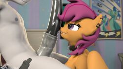 3d_(artwork) aged_up animal_genitalia animal_penis anthro bed bedroom bedroom_eyes bite biting_lip body_worship collar collar_only digital_media_(artwork) duo ear_piercing equid equine equine_genitalia equine_penis eye_contact female friendship_is_magic furniture genital_worship genitals hasbro hi_res imminent_fellatio imminent_oral inside looking_at_another male male/female mammal my_little_pony mythological_creature mythological_equine mythology narrowed_eyes nipples nose_wrinkle nude on_bed pegasus penile penis penis_on_face penis_worship piercing rainium rumble_(mlp) scootaloo_(mlp) seductive sitting sitting_on_bed source_filmmaker_(artwork) wings
