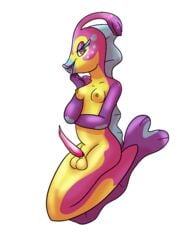 1futa 2016 alpha_channel anthro anthrofied areolae blue_skin breasts bruxish dickgirl fin fish futa_only futanari green_nipples half-closed_eyes intersex kneeling looking_at_viewer marine multicolored_skin nintendo nipples nude penis pink_skin pokemon pokemon_sm pokemorph purple_eyes purple_skin sharp_teeth simple_background smile solo tail teeth testicles transparent_background yellow_skin yoshimister_(artist)