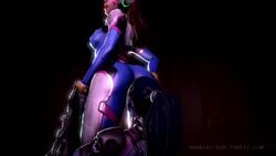 3d animated ass blizzard_entertainment d.va licking no_sound overwatch source_filmmaker video whisker_markings widowmaker yoshiki-hub yuri