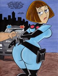 ass big_ass bodysuit color danny_phantom disembodied_hand female human madeline_fenton mannameded milf nickelodeon police sad solo_focus