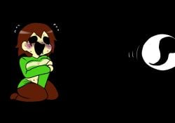 2d 2girls brown_hair chara chara_(undertale) deltarune enigi09 female female_chara female_only human human_female human_only roaring_fraud rosy_cheeks rule_63 solo tagme the_knight_(deltarune) the_roaring_knight toby_fox undertale undertale_(series) video_game_character