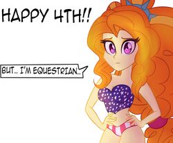 1girls 4th_of_july adagio_dazzle american_flag american_flag_bikini equestria_girls eyeshadow female friendship_is_magic frown hairband hands_on_hips human long_hair looking_at_viewer my_little_pony navel panties posing rainbow_rocks red_hair simple_background solo spiked_hairband striped striped_panties violet_eyes white_background wubcakeva