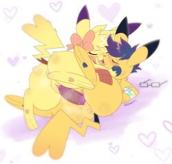 dildo dildo_in_vagina dildo_insertion duo eyewear female female/female feral generation_1_pokemon glasses glasses_off hi_res making_out nintendo penetration pikachu pixelyteskunk pokemon pokemon_(species) sex_toy sex_toy_in_vagina sex_toy_insertion sparkle_chu vaginal_penetration vaginal_penetration