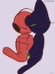 ... blush cat_ears cat_eyes cat_tail closed_eyes cum cum_in_pussy cute female feral green_eyes green_penis ibispaintx kwami littlelilith male male/female miraculous_ladybug penis plagg plagg_(miraculous_ladybug) pussy sex tail tikki tikki_(miraculous_ladybug) vaginal_penetration vaginal_sex x-ray