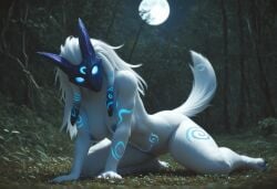 ai_generated anthro anthropomorphic beautiful big_breasts blue_eyes breasts crouching crouching_female curvy_female female female_focus female_only forest forest_background fur furry furry_female furry_only humanoid in_heat kindred kindred_(league_of_legends) kneeling lamb_(league_of_legends) large_breasts league_of_legends looking_at_viewer realistic riot_games seductive seductive_look seductive_smile sexy sexy_body sexy_pose tits_out voluptuous voluptuous_female
