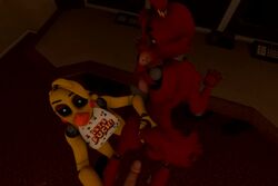 ! 3d all_fours animated animatronic anthro cum doggy_style english_text female five_nights_at_freddy's foxy_(fnaf) from_behind_position fuck_nights_at_frederika's genderswap_(mtf) human human_on_anthro human_on_robot inside kneeling looking_down looking_up male male_human male_human/female_anthro male_human/female_robot male_moaning male_pov mammal moaning penis pov robot rule_63 sex sound source_filmmaker straight sumeriandragon text toy_chica_(fnaf) video