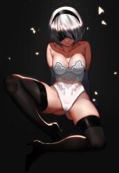 1girls female nier:_automata solo solo_female tagme xiaoshou_xiansheng yorha_2b