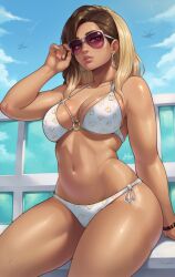 ai_generated bikini blonde_hair civitai curvy_figure female female_only grand_theft_auto lucia_caminos marlosart solo thicc thick_ass thick_thighs