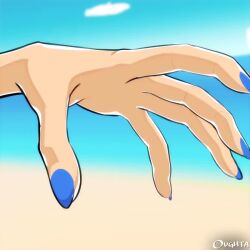 2d 2d_(artwork) animated artist_name artist_signature big_breasts blue_eyes breasts countershading female foreshortening fur hair marie_(oughta) no_sound nude one_eye_obstructed oughta tagme tan_body tan_fur video white_hair wide_hips