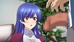 1080p 1boy 1girls 2d animated bed bedroom big_breasts blouse blowjob blue_hair breasts brown_eyes censored cum cum_in_mouth ejaculation english_subtitles english_text erection fellatio female flashback hentai high_resolution indoors irrumatio jacket japanese_voice_acting licking_penis long_hair longer_than_3_minutes looking_at_penis male naive necklace nipples office open_mouth oral panties penis penis_out poro screencap shihai_no_kyoudan shower sound tagme teacher teacher_and_student thighhighs upskirt upskirt_view video