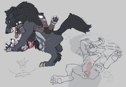 ahe_gao animal_genitalia animal_penis animal_vulva anthro anthro_on_feral anthro_penetrated balls bestiality_impregnation blizzard_entertainment bodily_fluids breasts breath canid canine canine_genitalia canine_penis canine_vulva canis clenched_teeth clothing cum cum_inside dominant dominant_feral drooling duo female feral feral_penetrating feral_penetrating_anthro finger_in_mouth gaping_vagina genital_fluids genitals hi_res impregnation inflation internal interspecies interspecies_impregnation knot knotting looking_pleasured lying male male/female mammal multiple_scenes nipples on_back orgasm panting panting_in_face pawpads paws penetration penis pussy raised_tail ralnira_(nagaslate) saliva scar sex shugowah tail tail_motion tailwag teeth tongue vaginal_fluids vaginal_penetration vulva warcraft werecanid werecreature wolf worg worgen zoophilia