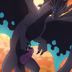 blitzdrachin cum dragon erection feral male male_only penis scalie solo temeraire