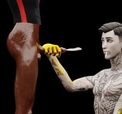 black_body cum dick epic_games fortnite fortnite:_battle_royale gay handjob midas_(fortnite) midsummer_midas miles_morales miles_morales_(spider-verse) only_male sex spider-man:_into_the_spider-verse tattoo white_body