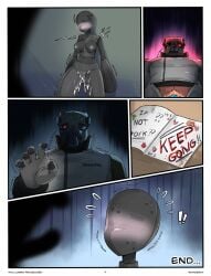 2d anthro comic euclid female furry furry_male furry_with_non-furry humanoid humanoid_female interspecies living_statue male monster monster_girl newgrounds no_feet no_hands original roadie_(roadiesky) roadiesky scp-650 scp_containment_breach scp_foundation scp_guard security_guard third_subdivision_studios