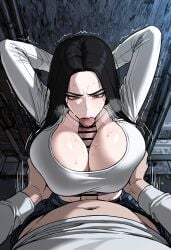 1boy 1girls age_difference ai_assisted ai_generated akissor angry aroused baek_suzy big_breasts breast_grab cleavage clothed_sex fellatio female_human human human_male light-skinned_female long_hair maledom mature_male older_male oral paizufella paizuri paizuri_lead_by_male paizuri_under_clothes pale-skinned_female pov questionable_consent rape teenage_girl teenager the_bully_in_charge trembling webtoon webtoon_waifu younger_female