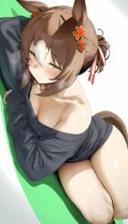 1girls ai_generated animal_ears anthropomorphization artist_request eyes female fine_motion_(umamusume) hair legs skin tagme umamusume umamusume_pretty_derby young