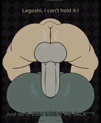 2boys anal anal_sex anthro ass balls beastars beat_banger big_ass big_balls big_butt big_penis bouncing_on_penis canid canine canis cum cum_in_ass cum_inside domestic_dog furry gay jack_(beastars) legoshi_(beastars) long_video longer_than_one_minute male male_penetrated male_penetrating mating_press multiple_boys penis riding_penis thick_penis vertical_video video wolf yaoi