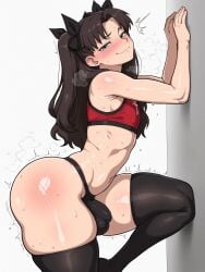 1boy 1femboy 2026 against_wall ai_generated arched_back arm_support athletic balls balls_under_clothes bangs big_bulge black_panties black_thighhighs blue_eyes blush brown_hair bulge closed_mouth covered_nipples cropped_shirt curvy cute cute_face cute_male dark_brown_hair dutch_angle embarrassed eyelashes fat_ass fate/stay_night fate_(series) femboy femboy_only flat_chest foursixteen_404 genderswap genderswap_(ftm) gym_clothes hair_ribbon half-closed_eyes heavy_blush heavy_breathing hips horny knee_up leaning_forward legs_apart light-skinned_male light_skin long_hair looking_at_viewer looking_to_the_side male male_only midriff musk musky musky_butt navel nervous nervous_smile otoko_no_ko panties parted_bangs partially_clothed pectorals penis penis_bulge penis_under_clothes pent_up plump plump_thighs presenting_ass red_topwear rule_63 seductive sexy_body shiny_skin showing_ass side_view sideass simple_background sleeveless slim slim_waist small_waist smile smirk solo_male standing steam steamy steamy_breath stomach sweaty thick_ass thick_hips thick_thighs thighhighs tight_clothing tohsaka_rin toned toned_body toned_stomach trap trembling tummy turtleneck twintails wavy_hair wide_hips yaoi
