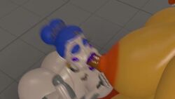 3d 3d_animation animated blowjob blue_hair deepthroat fnaf hand_on_penis huge_cock large_penis megaswitchsfm purple_eyes purple_lips purple_lipstick robot tagme video