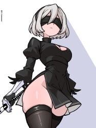 yorha 2b from nier (series) by ji heeeeeee