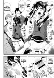 14yo 14yo_girl 1girls 2boys 2boys1girl asking_to_stop begging_to_stop comic comic_page doujinshi doujinshi_page english_dialogue english_text enjoying_rape enjoying_sex fairy_tail female forced_kiss forced_kissing kissing male moaning_in_pleasure moaning_on_cock older_male rape raped sex_slave sex_toy small_boobs small_breasts small_tits smaller_female threesome wendy_marvell