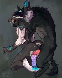 anal anal_masturbation anal_sex animal_genitalia animal_penis anthro anthro_on_feral anthro_penetrated anus ass bodily_fluids canid canine canine_genitalia canine_penis canis cum cum_from_ass cum_in_ass cum_inside digital_media_(artwork) dildo dildo_in_ass dildo_insertion dildo_sitting double_anal double_penetration duo erection feet feral feral_penetrating feral_penetrating_anthro fingers from_behind_position fur genital_fluids genitals hi_res horn kneeling knot machine male male/male male_penetrated male_penetrating male_penetrating_male mammal masturbating_while_penetrated masturbation nude object_in_ass open_mouth pawpads penetration penile penis protogen protogen_face protogen_visor rote_haare saliva saliva_string sex sex_toy sex_toy_in_ass sex_toy_insertion simple_background tail toes wolf zoophilia