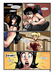 2girls archie_comics betty_and_veronica betty_and_veronica_in_:_once_you_go_black betty_cooper big_breasts big_penis blonde_hair breasts bulge busty chuck_clayton cleavage comic dark-skinned_male dark_skin english_text hair high_heels interracial kennycomix kennycomix's_riverdale_stories lipstick page_7 penis penis_awe rabies-t-lagomorph small_penis_humiliation text veronica_lodge voluptuous