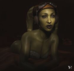 1girls 3d alien ass big_ass big_breasts bra breasts cleavage female female_only green_skin hera_syndulla solo star_wars youngiesed
