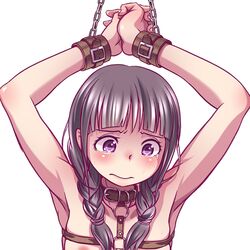 1boy femboy male male_only restrained simple_background solo sunao_(wokada) tagme trap white_background wokada