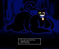 anthro deadsector deltarune fat friend_(deltarune) furry male overweight overweight_male self_upload smug text
