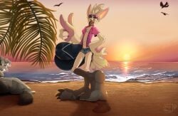 3_toes avian big_feet claws flip_flops huge_feet knightoiuy male male_only posing posing_for_the_viewer rous_fox_(artist) standing