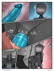2d anthro comic euclid female furry furry_male furry_with_non-furry humanoid humanoid_female interspecies living_statue male monster monster_girl newgrounds no_feet no_hands original roadie_(roadiesky) roadiesky scp-650 scp_containment_breach scp_foundation scp_guard security_guard third_subdivision_studios