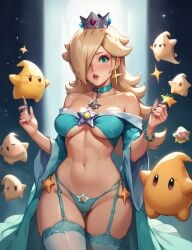 1girls ai_generated big_breasts blonde_female blonde_hair blonde_hair busty busty_female female huge_ass huge_breasts light-skinned_female light_skin princess princess_rosalina sexy sexy_body super_mario_galaxy thicc