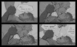2boys age_difference ambiguous_consent artist_request balding bara conquest_(invincible) drool drool_string dubious_consent gauntlet gay invincible invincible_(tv_series) male male_only mark_grayson mustache older_male_and_younger_male scar_on_face size_difference tongue_kiss tongue_out torn_clothes