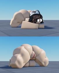 1girls 3d ass ass_focus ass_up baseplate breasts female female_only glasses human nekomaniaa nude nude_female pose pussy roblox roblox_avatar robloxian self_upload tagme