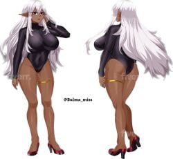 1girls ass big_ass big_breasts big_butt blue_lipstick breasts bubble_ass bubble_butt commission curvy curvy_female curvy_figure dark-skinned_female female high_heels imminent_gangbang imminent_sex large_ass leotard lord_of_the_rings monoartstudio oblivion oc original_character prostitute red_eyes sideboob skin_tight skyrim slut solo_female submissive_female the_elder_scrolls thick_thighs thigh_strap thong_leotard voluptuous voluptuous_female white_hair wide_hips world_of_warcraft yumi_dark_elf