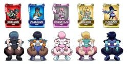 ai_generated annie_(skullgirls) ass ass_chart skullgirls squat