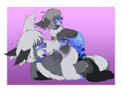 absurd_res animal_genitalia animal_penis animal_vulva anthro anus baishu blue_claws blue_collar blue_eyes blue_tongue bodily_fluids brother_(lore) brother_and_sister_(lore) bulge by_moan canine_genitalia canine_vulva chest_tuft claws collar drooling duo ears_down equine_genitalia equine_penis female fisting fur fur_spots genital_fluids genitals grabbing_uterus grey_body grey_fur hair hi_res incest_(lore) inner_ear_fluff internal lagomorph larger_male leporid looking_pleasured made_in_abyss male male/female mammal narehate nude on_bottom on_top penetration penis pivoted_ears pussy_sounding rabbit romantic romantic_couple saliva sato_(kabsfy) sex sibling_(lore) simple_background sister_(lore) size_difference smaller_female spots stomach_bulge tail tail_tuft tears tears_of_pleasure tongue tongue_out tuft urethral urethral_fisting urethral_penetration white_hair white_sclera