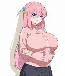1futa 2d 2d_animation autopaizuri autopaizuri_under_clothes black_skirt blue_eyes blush bocchi_the_rock! breasts cube_hair_ornament fanged_bangs female flying_sweatdrops gotoh_hitori hair_between_eyes hair_ornament hands_in_pockets highres huge_breasts implied_erection jacket long_hair long_sleeves masturbation masturbation_through_clothing one_side_up open_mouth pink_hair pink_jacket shaded_face shirogane_hakuba shorter_than_10_seconds simple_background skirt solo tagme track_jacket vertical_video video white_background