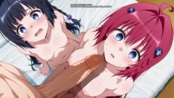 ai_female ai_generated big_breasts blue_eyes breasts color colored female hell-pantsu hi_res kurosaki_mea penis red_hair to_love-ru wide_hips