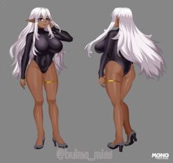 1girls ass big_ass big_breasts big_butt blue_eyes blue_lipstick breasts bubble_ass bubble_butt commission curvy curvy_female curvy_figure dark-skinned_female female high_heels imminent_gangbang imminent_sex large_ass leotard lord_of_the_rings monoartstudio oblivion oc original_character prostitute sideboob skin_tight skyrim slut solo_female submissive_female the_elder_scrolls thick_thighs thigh_strap thong_leotard voluptuous voluptuous_female white_hair wide_hips world_of_warcraft yumi_dark_elf