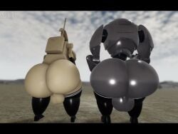 2boys 3d animated ass ass ass_clapping b1_battle_droid b2_super_battle_droid balls battle_droid big_ass big_balls big_butt bubble_ass bubble_butt clanker droid duo enormous_ass femboy huge_ass huge_butt large_ass male male_only moobs muitetul no_sound outdoors outside robot robot_femboy shorter_than_30_seconds smacking_ass smacking_own_ass star_wars tagme thick_thighs thighhighs twerking video