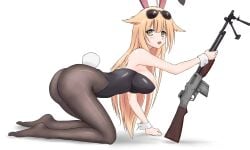 1girls 711pan ass ass ass_cleavage back big_breasts blonde_female blonde_hair blonde_hair blonde_hair_female brown_eyebrows brown_hair brown_hair_female bubble_ass bubble_butt busty busty_female busty_girl butt_crack female firearm girls'_frontline girls_frontline gun large_breasts legwear m1918_bar_(girls_frontline) open_mouth open_mouth_smile pantyhose parted_lips plump_breasts sideboob stockings sunglasses sunglasses_on_forehead sunglasses_on_head tongue weapon yuuki_aoi