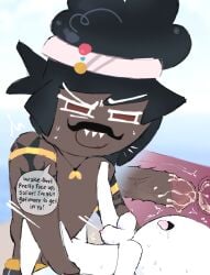 1boy1girl anonymous_female big_breasts blush blush_lines blushing bouncing_breasts captain captain_caviar_cookie cookie_run cookie_run_kingdom cum_in_pussy cum_in_uterus cum_inside cumshot dominant_male drooling faceless_female fangs femsub internal_cumshot jewelry male_focus male_penetrating male_penetrating_female maledom mustache outdoors outside outside_sex pants_down passed_out sex sideboob simple_background speech_bubble submissive_female sweat tattoos thrusting tounge_out y/n