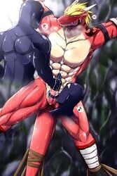 bara bound cum cum_inside delga gay goo kuromaru kuromaru_(mugen) m.u.g.e.n male_only penis penis_milking ryuukikeito saliva sweat tagme yaoi