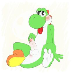 1boy 2016 3_toes 4_fingers alpha_channel anthro anus balls blush erection feet foreskin_play foreskin_pull green_scales hollo_nut humanoid_penis long_foreskin male male_only mario_(series) masturbation nintendo nude penile_masturbation penis presenting presenting_anus scales scalie solo toes tongue tongue_out transparent_background uncut video_games yoshi