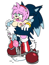 after_sex amy_rose cum cum_inside cumshot excessive_cum female hedgehog huge_cock male mammal open_mouth penis sega sonic_(series) sonic_the_hedgehog sonic_the_werehog straight watatanza werehog white_background